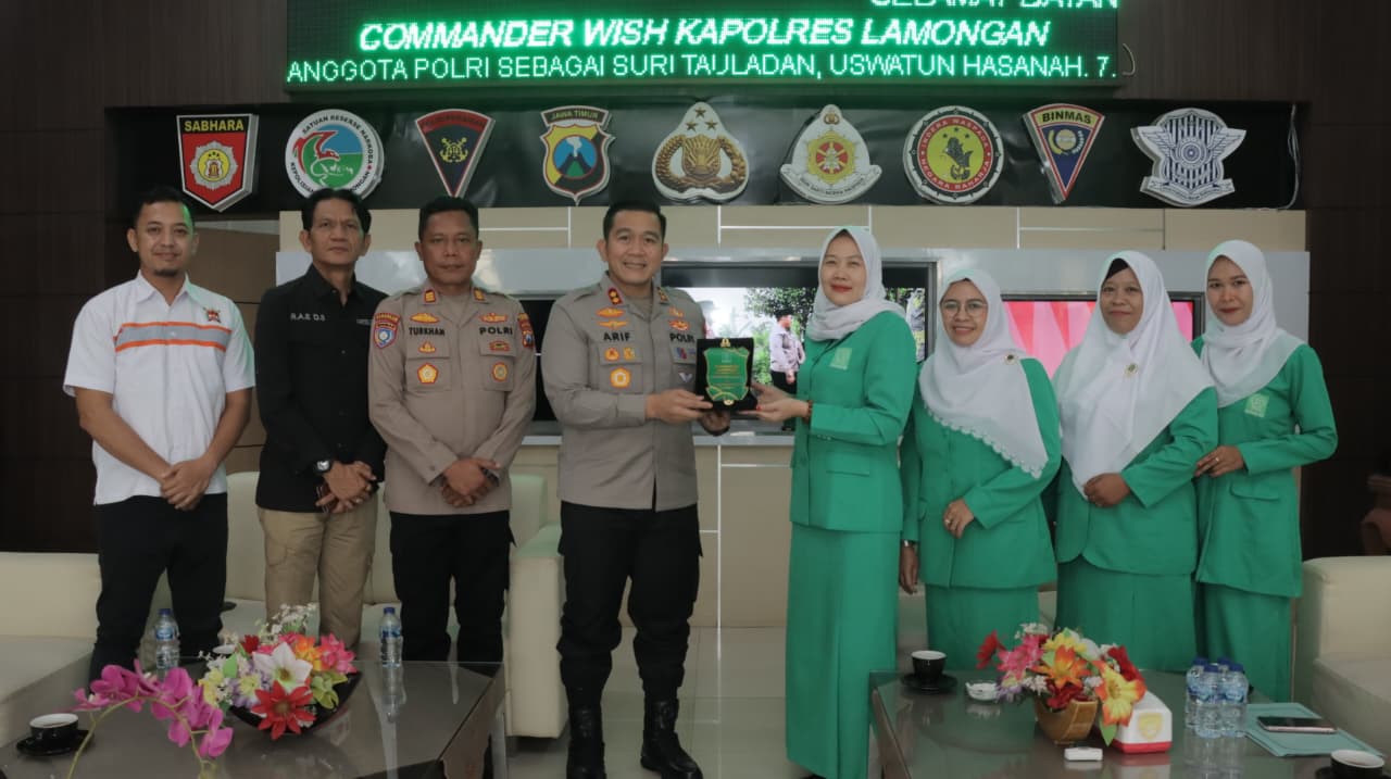 PERKUAT SINERGI DAN JAGA KONDUSIVITAS, PC FATAYAT NU LAMONGAN SILATURAHMI KE POLRES LAMONGAN